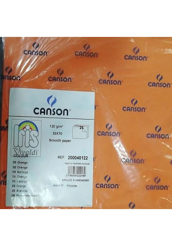 Canson Vivaldi Fon Kartonu No:9 Portakal Turuncusu 40122