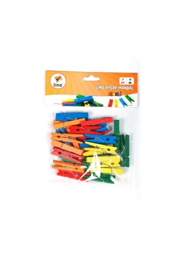 Lino Rbz 038 Ahşap Mandal Renkli