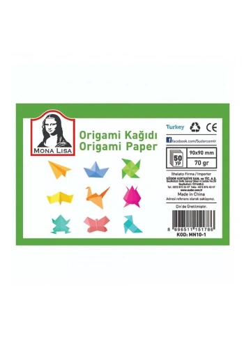 Monalisa MN10-1 Origami Kağıdı 9x9cm 50 yp