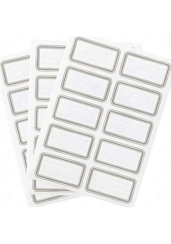 Keskin Okul Etiketi Tek Renk Gümüş 3’lü 220893-99