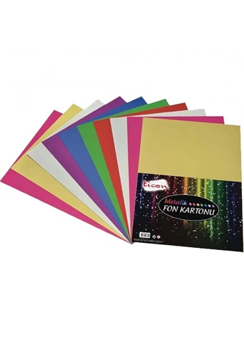 Ticon Fon Kartonu A4 10’Lu Metalik Krş. 363017