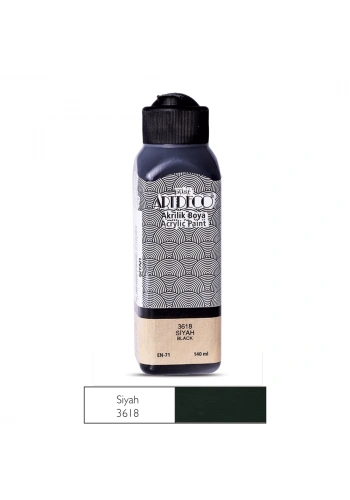 Artdeco Akrilik Boya 140ml Siyah 3618