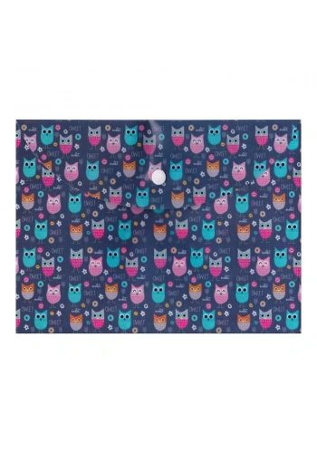 Vintage Label Desenli A5 Çıt Çıt Dosya 2826