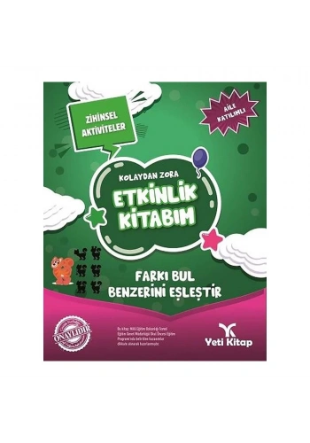 Kolaydan Zora Farkı Bul Benzerini Eşleştir Etkinlik Kitabım