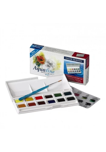 Daler Rowney Aquafine Tablet Sulu Boya Seti 12li 131900000