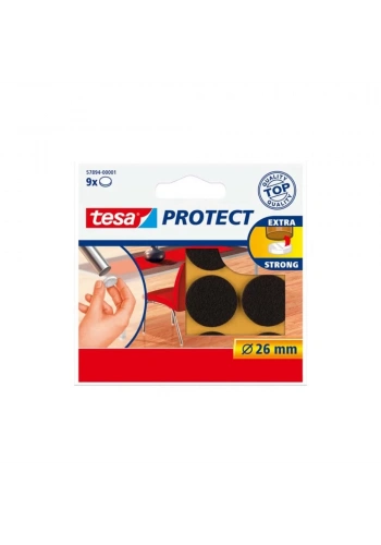 Tesa Zemin Koruyucu Halka Keçeler,9 Adet 26mm Çap, Kahve 57894-00001-01