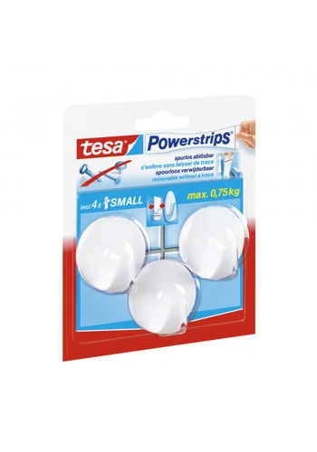 Tesa Hooks Small Circle White 57577-2