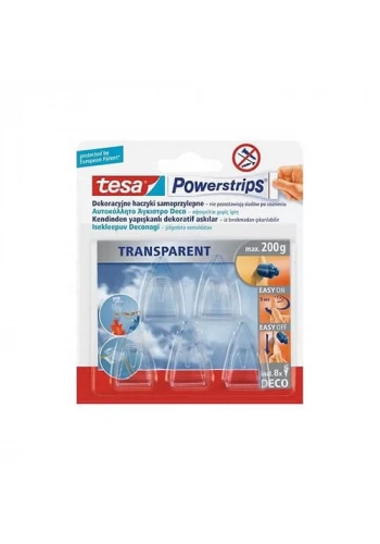 Tesa Powerstrips Sökülebilir Askı Şeffaf 58900-17