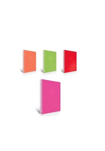 Çınar Kır Çiçekleri Sert Kapak Spiralli 17x24 Çizgili Defter 55124