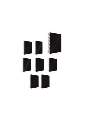 Çınar Nero Sert Kapak Spiralli 17x24 Kareli Defter 55215