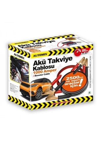 AUTOMİX 44414 AKÜ TAKVİYE KABLOSU 1000A (2500cc ve ÜZERİ ARAÇLAR İÇİN)
