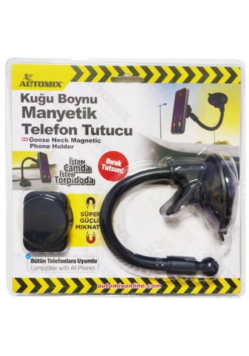 AUTOMİX 44542 KUĞU BOYNU MIKNATISLI TELEFON TUTUCU