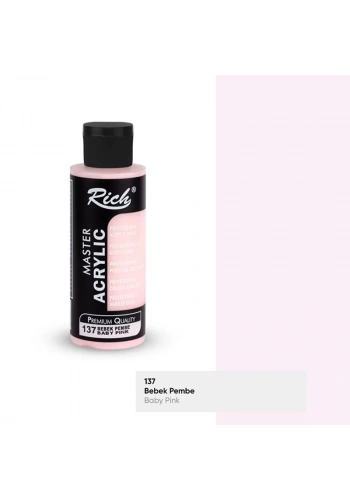 RICH AKRİLİK BOYA 137 BEBEK PEMBE 120 cc