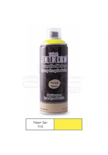 Artdeco Akrilik Sprey Boya 400ml 910 Neon Sarı