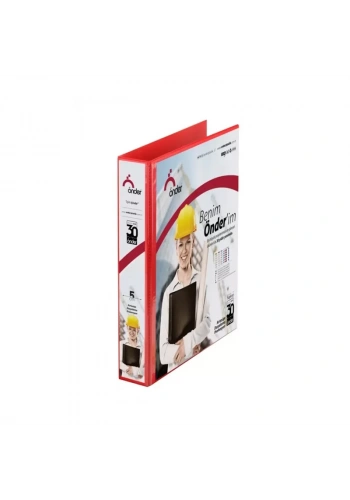 ÖNDER 2012-2 4 HALKALI D MEKANİZMALI KLASÖR A4 20mm KIRMIZI