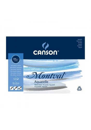 CANSON MONTVAL ÇİZİM BLOĞU 18x25 12 YAPRAK 300gr (807317)