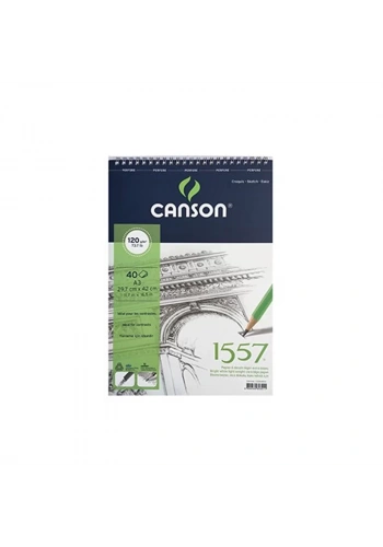 CANSON 1557 ÜSTTEN SPİRALLİ ÇİZİM BLOĞU A3 40 YAPRAK 120gr