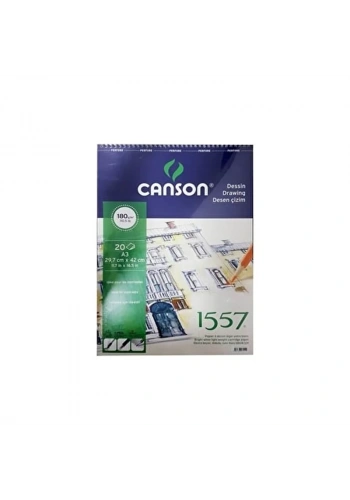CANSON 1557 ÜSTTEN SPİRALLİ ÇİZİM BLOĞU A3 20 YAPRAK 180gr