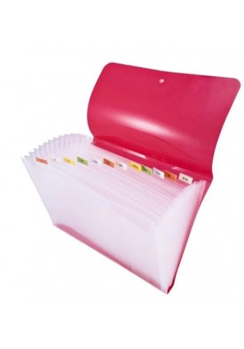 SMATO W3704 ÇITÇITLI EVRAK DOSYASI 12 SEPERATÖRLÜ ŞEFFAF TURUNCU