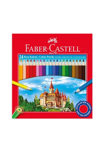 Faber Castell Kuru Boya Kalemi Karton Kutu 24 Renk