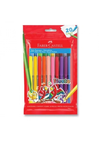 FABER-CASTELL FİESTA KEÇELİ KALEM 20 RENK (330450)
