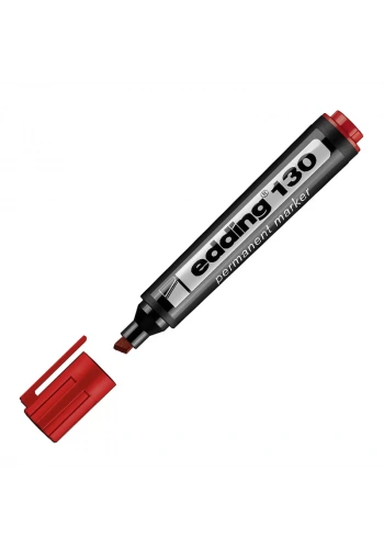 EDDİNG 130 PERMANENT MARKÖR KOLİ KALEMİ KESİK UÇ KIRMIZI