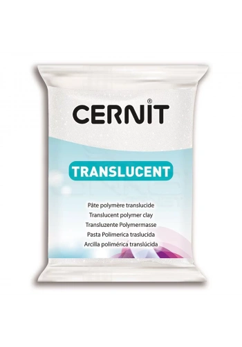 Cernit Translucent (Transparan) Polimer Kil 56g 010 White Glitter