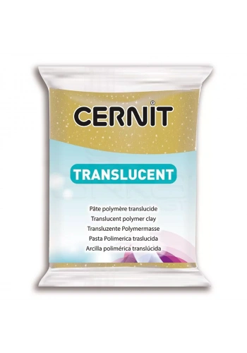 Cernit Translucent (Transparan) Polimer Kil 56g 050 Glitter Gold