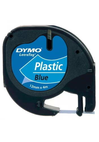 DYMO S0721650 Mavi LetraTag Plastik Şerit (12mm x 4mt)