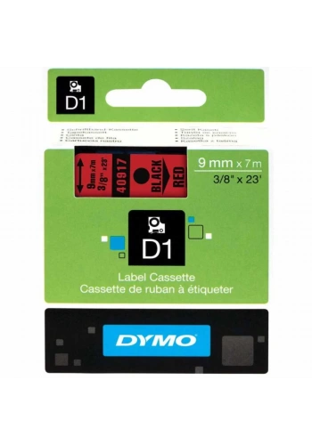 DYMO 40917 Kırmızı/Siyah D1 Yedek Şerit (9 mm x 7 mt)