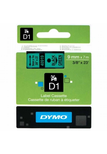 DYMO 40919 Yeşil/Siyah D1 Yedek Şerit (9 mm x 7 mt)