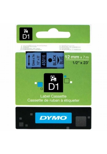 DYMO 45016 Mavi/Siyah D1 Yedek Şerit (12 mm x 7 mt)