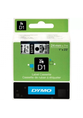 DYMO 53710 Şeffaf/Siyah D1 Yedek Şerit (24 mm x 7 mt)