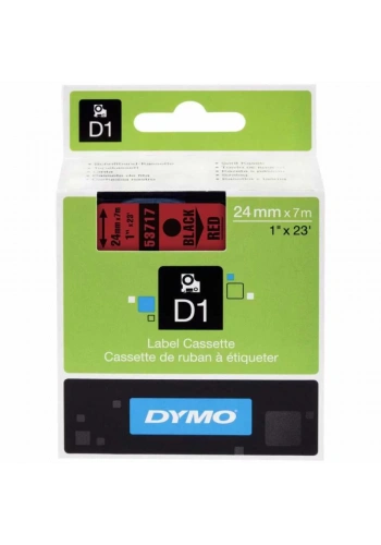 DYMO 53717 Kırmızı/Siyah D1 Yedek Şerit (24 mm x 7 mt)