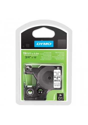 DYMO 16960 Siyah/Beyaz Yüksek Performans PermanentPoly (19 mm x 5,5 mt)