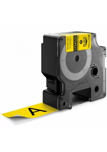 DYMO RhinoPRO 1734525 Sarı/Siyah Esnek Naylon Şerit 24 mm x 3,5 mt