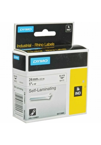 DYMO RhinoPRO 1734821 Beyaz/Siyah Lamine Vinil Şerit 24 mm x 5,5 mt