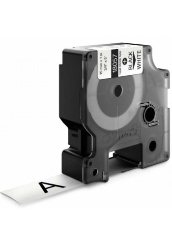 DYMO RhinoPRO 18057 Beyaz/Siyah Isıyla Küçülen Şerit 19 mm x 1,5 mt