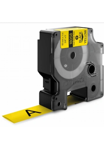 DYMO RhinoPRO 18058 Sarı/Siyah Isıyla Küçülen Şerit 19 mm x 1,5 mt