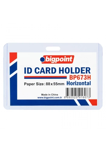 Bigpoint Kart Kabı Yatay Şeffaf 88x55mm