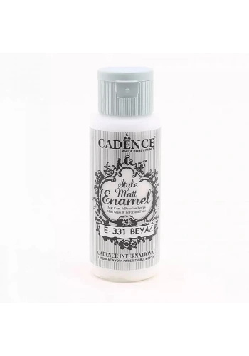 Cadence Style Matt Enamel E-331 Beyaz-White Cam & Porselen Boyası 59ml