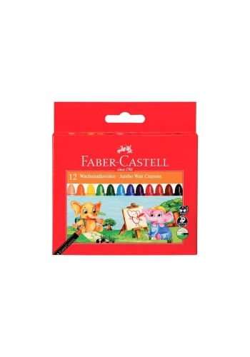 FABER-CASTELL SÜPER YIKANABİLİR MUM BOYA 12 RENK (120040)