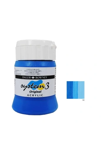 Daler Rowney System 3 Akrilik Boya 500ml 100 Fluorescent Blue