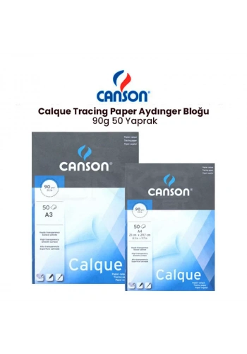 Canson Calque Tracing Paper Aydınger Bloğu 90g 50 Yaprak
