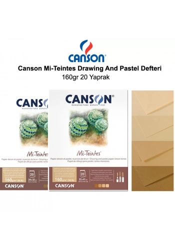 Canson Mi-Teintes Drawing And Pastel Defteri 160g 20 Yaprak