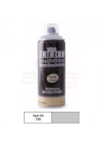 Artdeco Akrilik Sprey Boya 400ml 730 Açık Gri