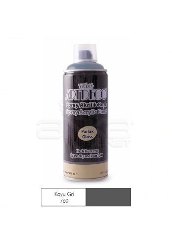 Artdeco Akrilik Sprey Boya 400ml 760 Koyu Gri