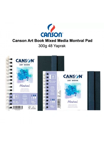 Canson Art Book Mixed Media Montval Pad 300g 48 Yaprak