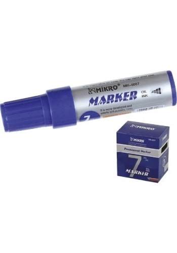 MİKRO MR-6007 JUMBO PERMANENT MARKÖR KOLİ KALEMİ KESİK UÇ 7mm MAVİ