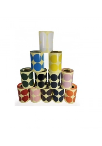 1000li Renkli Nokta Etiketi 45 mm